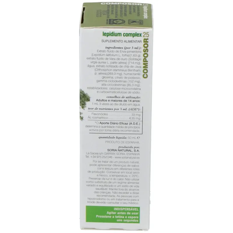 Soria natural composor 25 - lepidium complex 50ml | Farmacia Barata Soria natural composor 25 - lepidium complex 50ml | Farmacia Barata