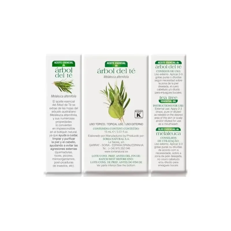 Aceite esencial arbol del te soria natural 15ml | Farmacia Barata Aceite esencial arbol del te soria natural 15ml | Farmacia Barata