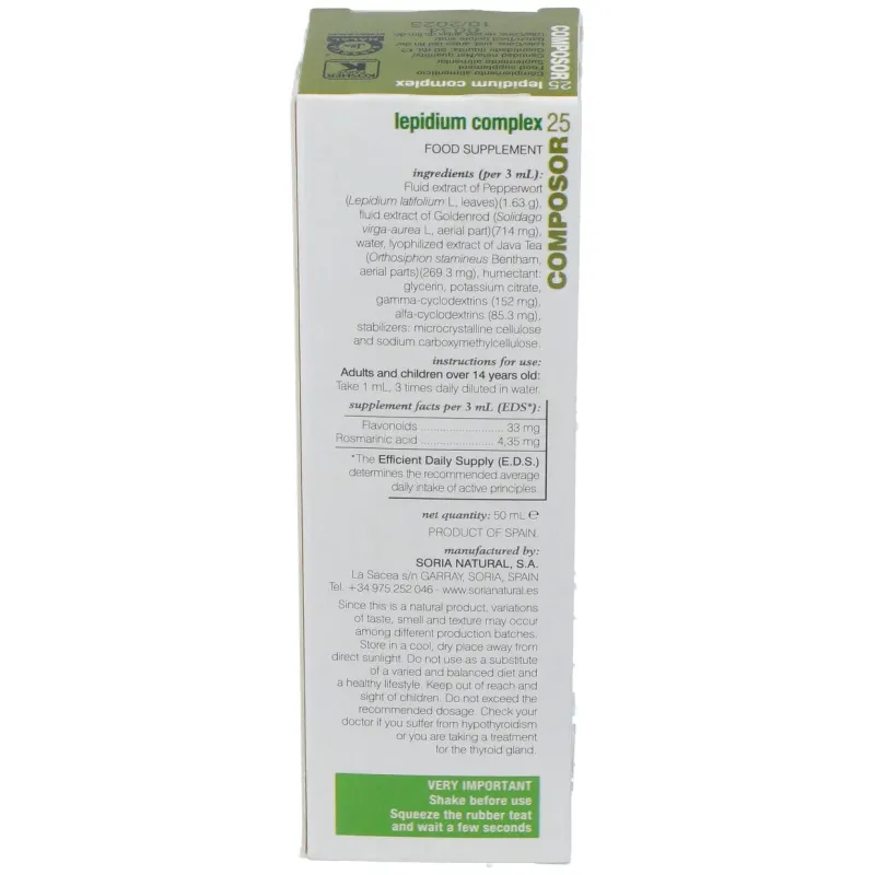 Soria natural composor 25 - lepidium complex 50ml | Farmacia Barata Soria natural composor 25 - lepidium complex 50ml | Farmacia Barata