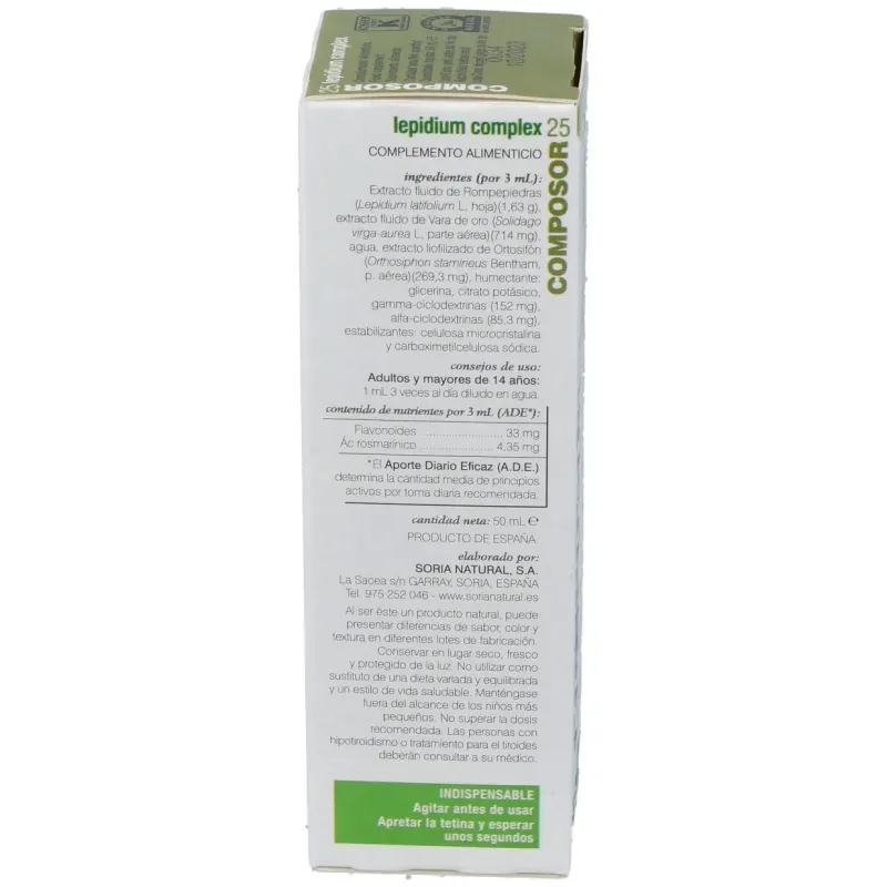 Soria natural composor 25 - lepidium complex 50ml | Farmacia Barata Soria natural composor 25 - lepidium complex 50ml | Farmacia Barata