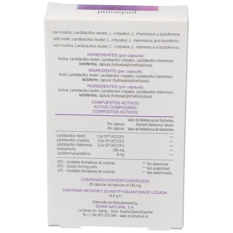 Soria natural probicand 20caps | Farmacia Barata