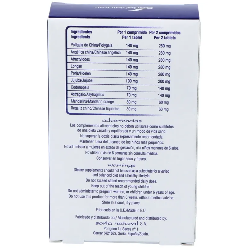 Soria natural chinasor 6 gui pi wan 30comp | Farmacia Barata