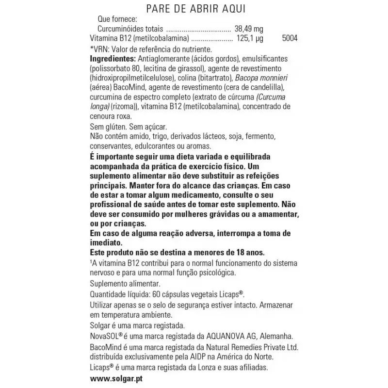 Solgar brain works 60compr | Farmacia Barata