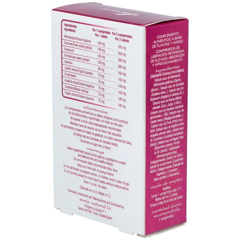 Soria natural chinasor 34 long dan xie gan wan 30comp | Farmacia Barata