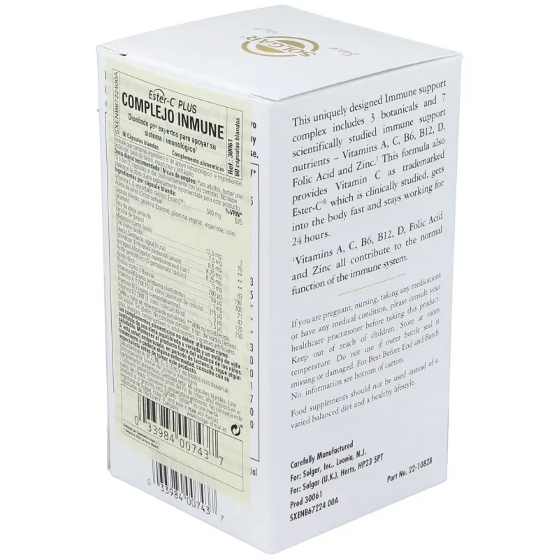 Solgar ester-c immune complex 60caps | Farmacia Barata Solgar ester-c immune complex 60caps | Farmacia Barata