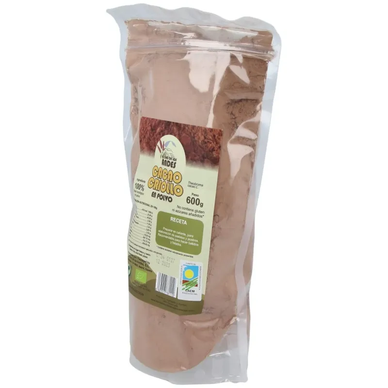 El oro de los andes cacao criollo en polvo 600g | Farmacia Barata