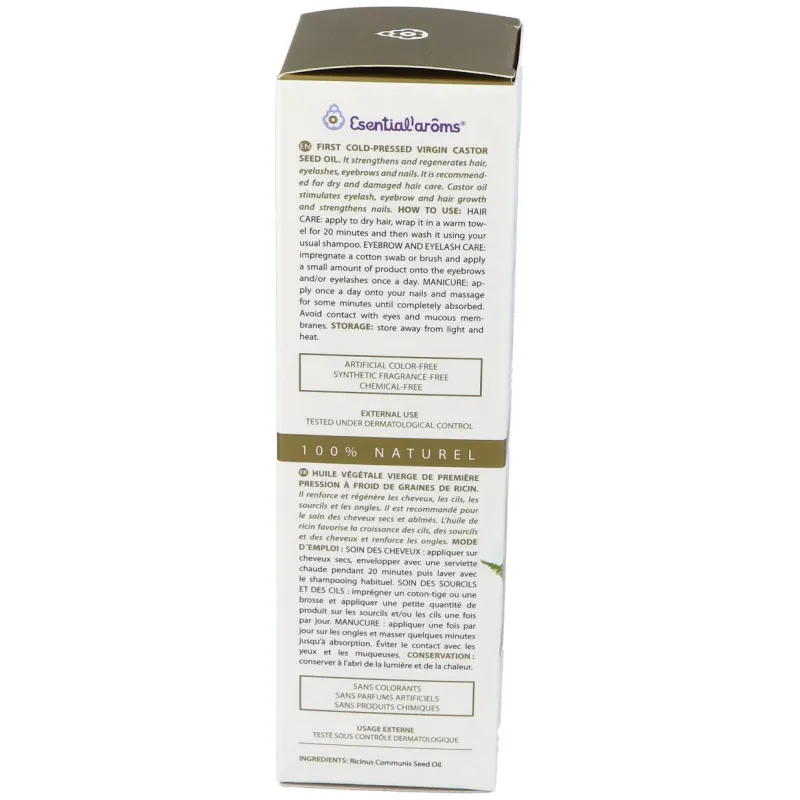 Esential aroms aceite vegetal de ricino 100ml | Farmacia Barata