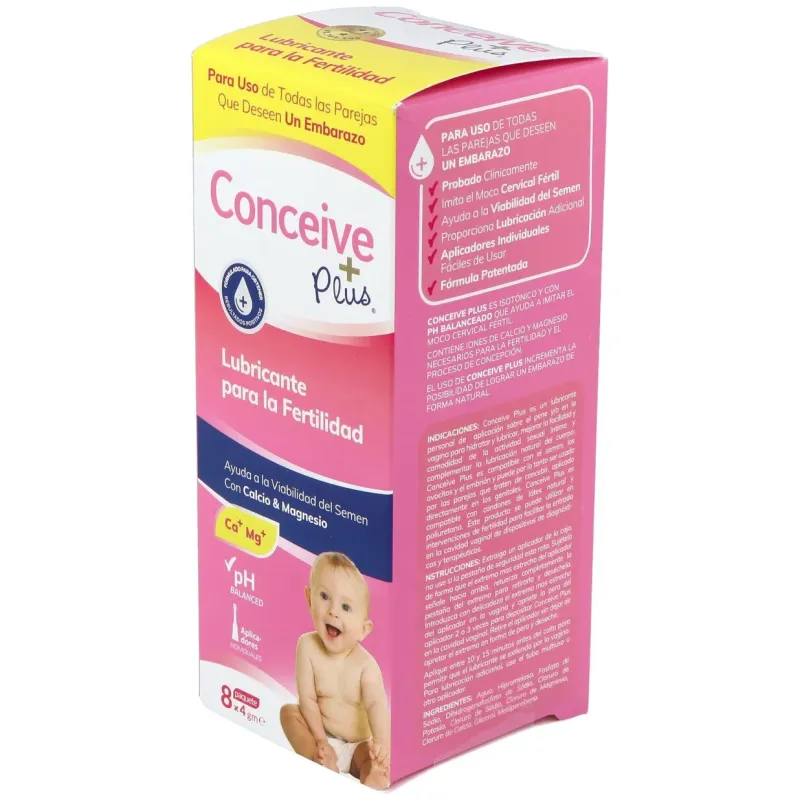 Lubricante conceive plus 8 aplicadores unidosi | Farmacia Barata