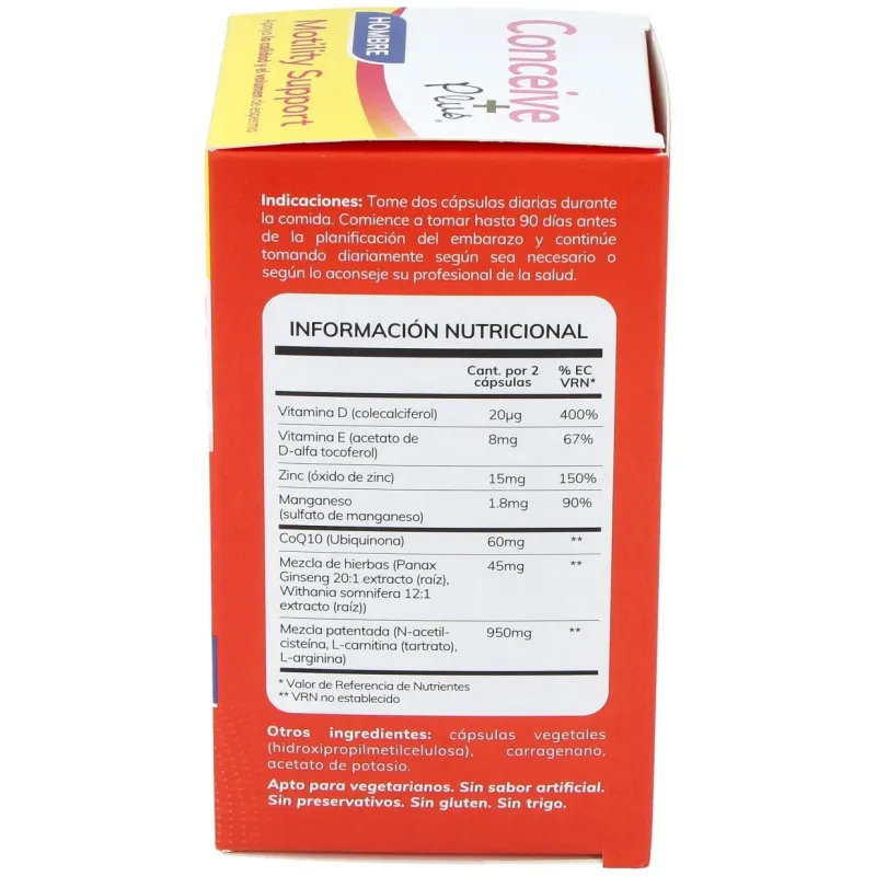 Conceive plus hombre motilidad 60cap. | Farmacia Barata