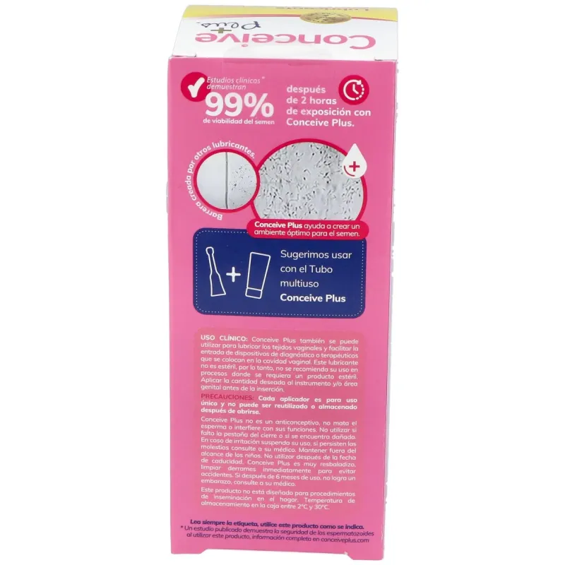 Lubricante conceive plus 8 aplicadores unidosi | Farmacia Barata