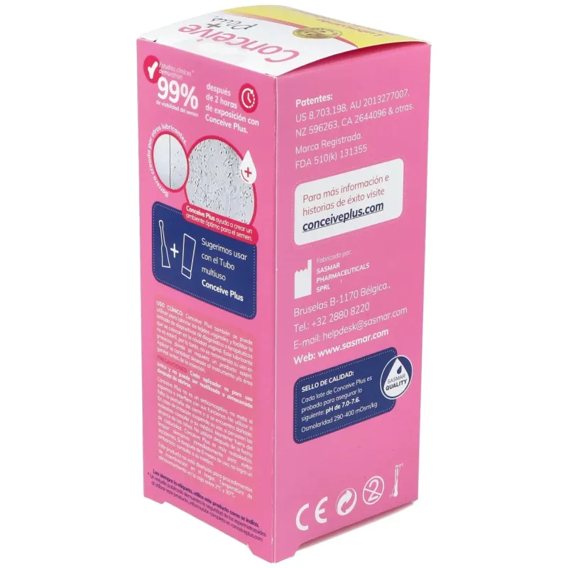 Lubricante conceive plus 8 aplicadores unidosi | Farmacia Barata