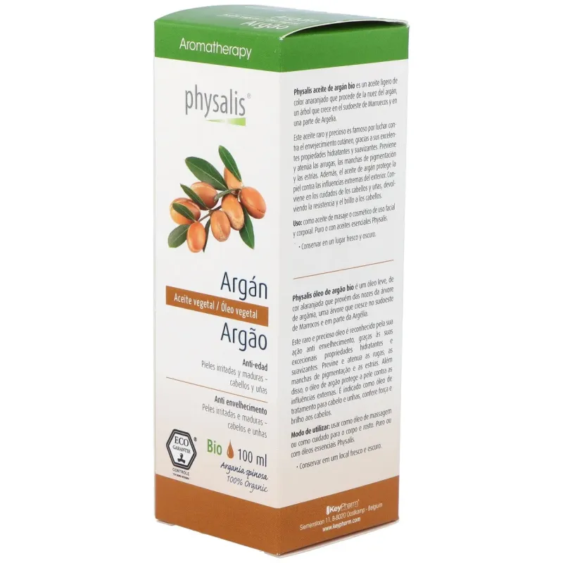 Physalis aceite vegetal de argán bio 100ml | Farmacia Barata
