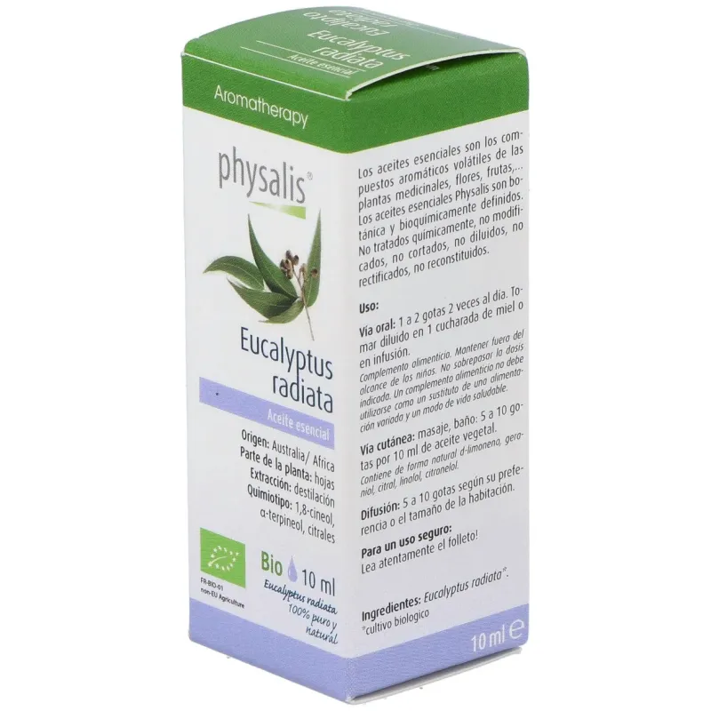 Physalis aceite esencial de eucalipto radiata bio 10ml | Farmacia Barata