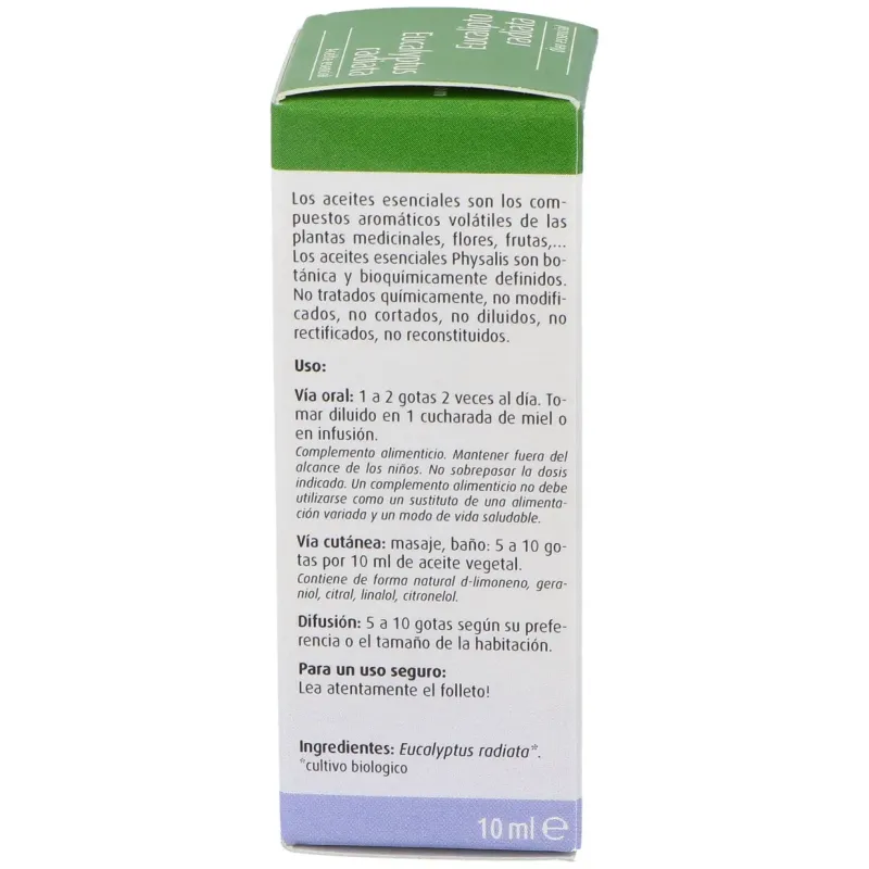 Physalis aceite esencial de eucalipto radiata bio 10ml | Farmacia Barata