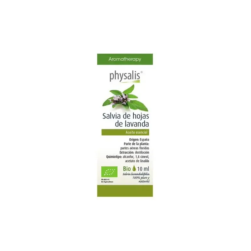 Physalis aceite esencial de salvia de hojas de lavanda bio 10ml | Farmacia Barata