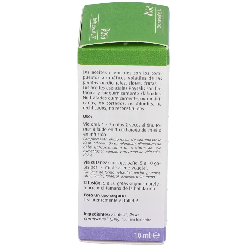 Physalis aceite esencial de rosa bio 5% 10 ml | Farmacia Barata