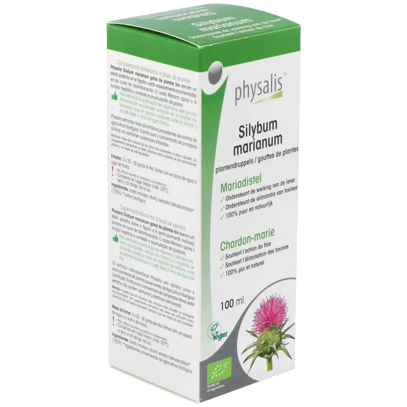 Physalis gotas de plantas silybum marianum bio 100ml | Farmacia Barata