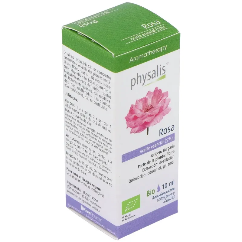 Physalis aceite esencial de rosa bio 5% 10 ml | Farmacia Barata