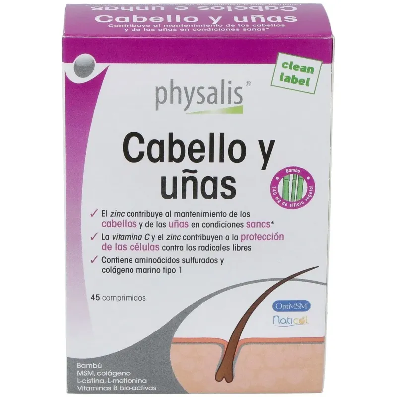 Physalis cabello y uñas 45comp | Farmacia Barata Physalis cabello y uñas 45comp | Farmacia Barata