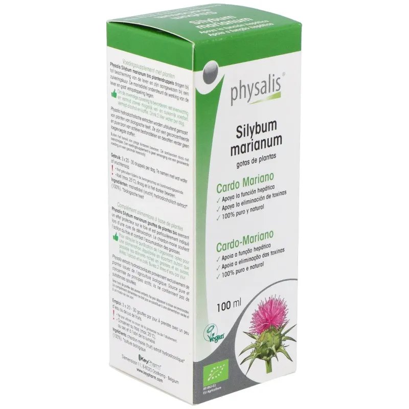 Physalis gotas de plantas silybum marianum bio 100ml | Farmacia Barata