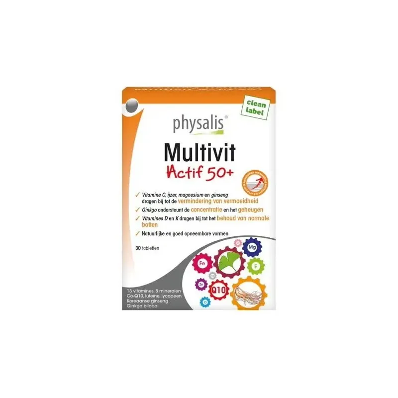 Physalis multivit actif 50+ 30comp | Farmacia Barata Physalis multivit actif 50+ 30comp | Farmacia Barata