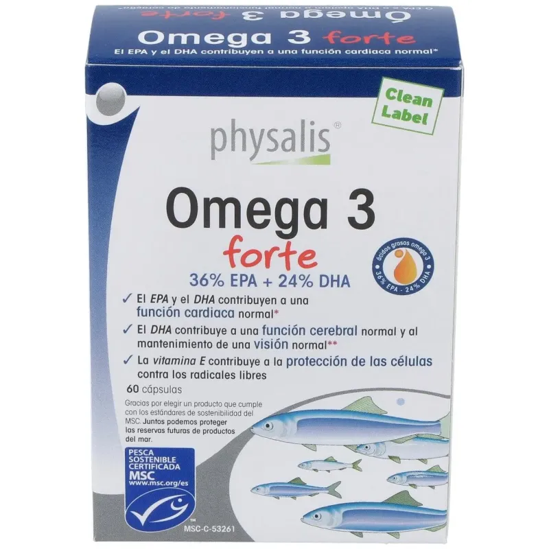 Physalis omega 3 forte epa + dha 60caps | Farmacia Barata