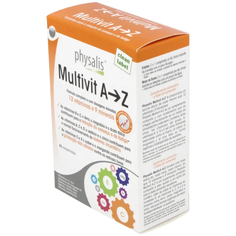 Physalis multivit a-z 45comp | Farmacia Barata