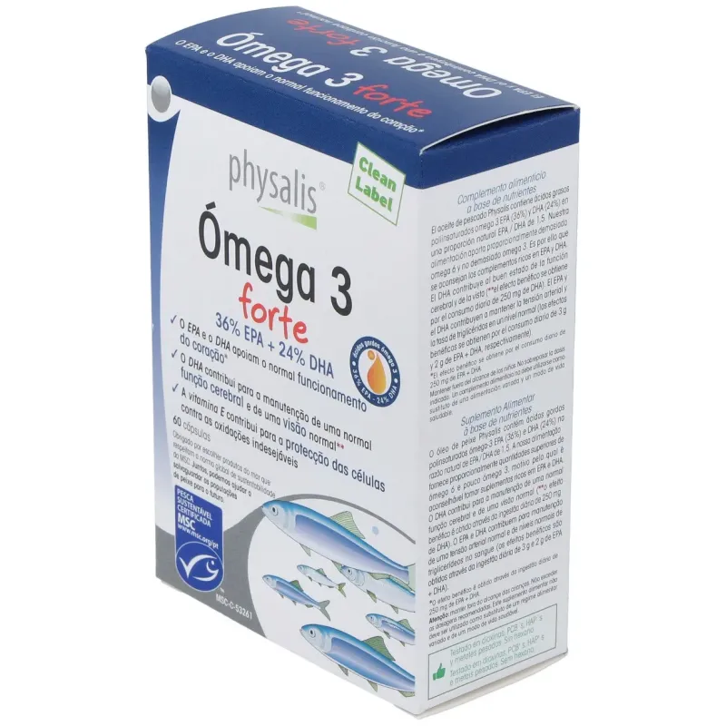 Physalis omega 3 forte epa + dha 60caps | Farmacia Barata