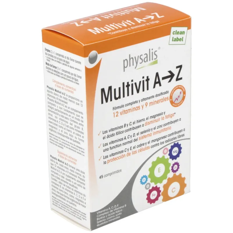 Physalis multivit a-z 45comp | Farmacia Barata