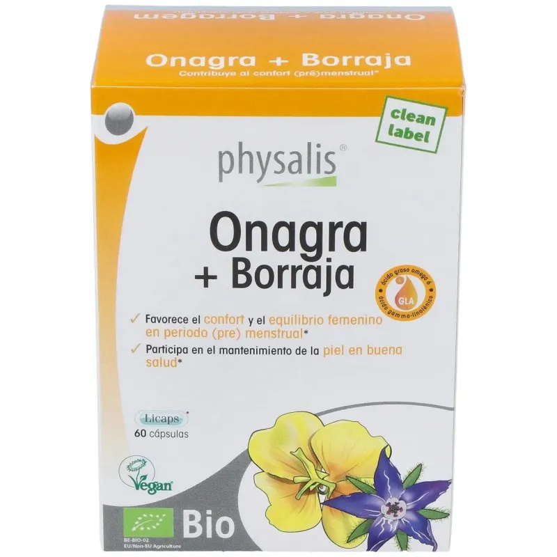 Physalis onagra y borraja 60caps | Farmacia Barata Physalis onagra y borraja 60caps | Farmacia Barata