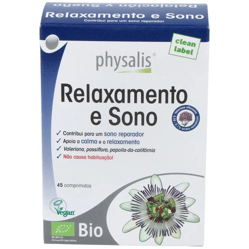 Physalis relajación y sueño bio 45 comprimidos | Farmacia Barata