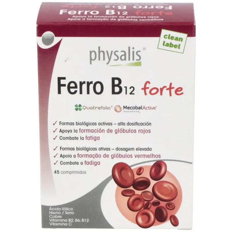 Physalis ferro b12 forte 60comp | Farmacia Barata