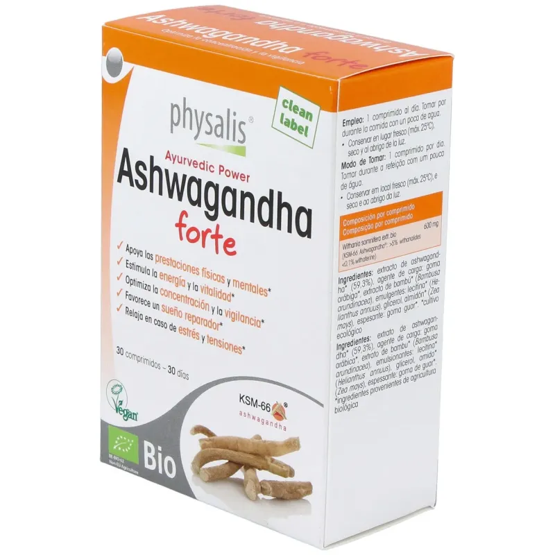 Physalis ashwagandha forte bio 30comp | Farmacia Barata