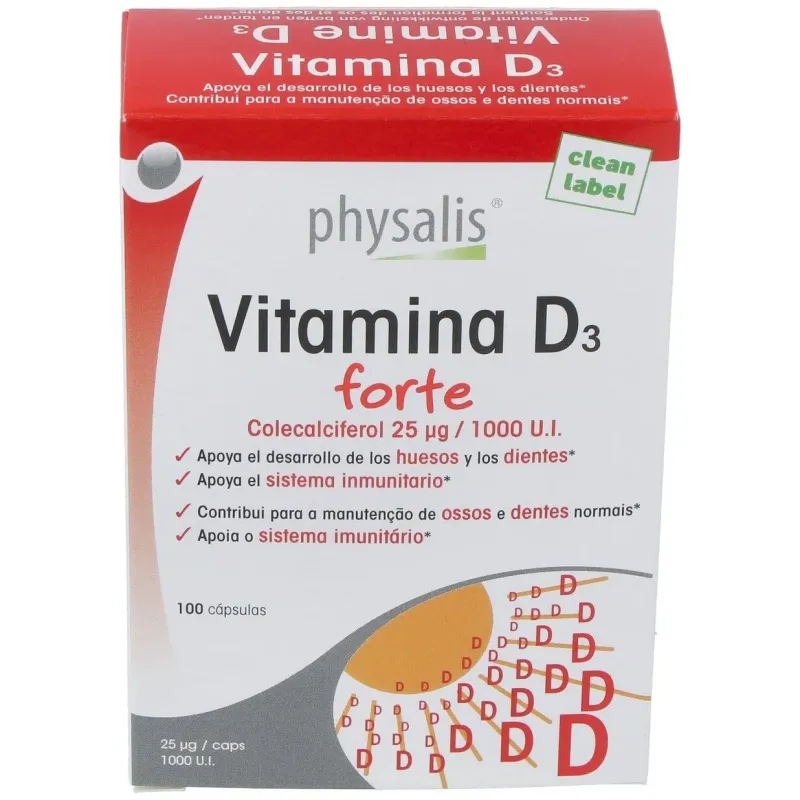 Physalis vitamina d3 forte 100caps | Farmacia Barata Physalis vitamina d3 forte 100caps | Farmacia Barata