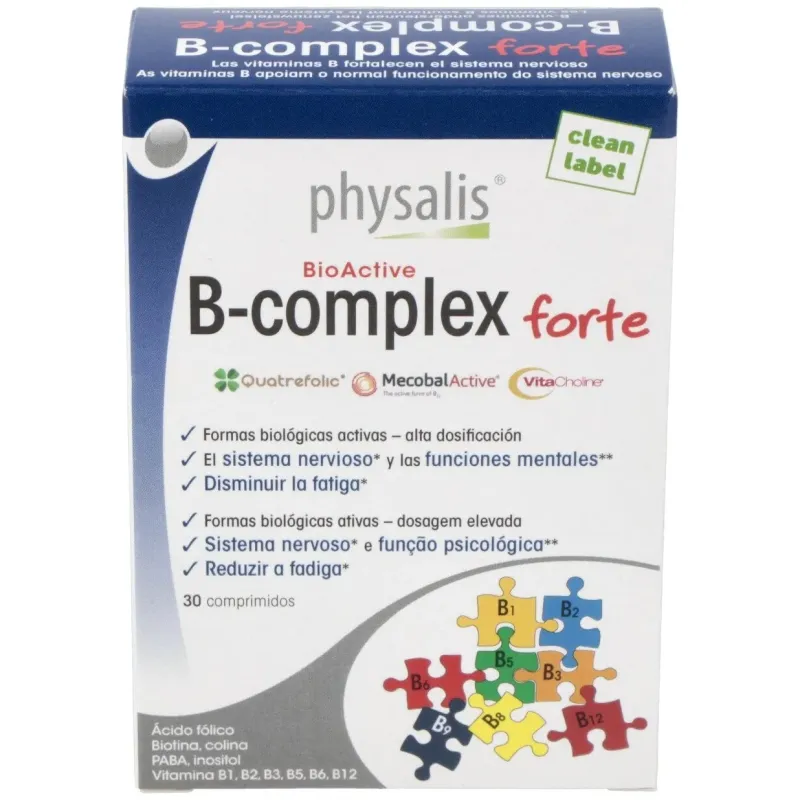 Physalis vitamina b complex forte 30comp | Farmacia Barata