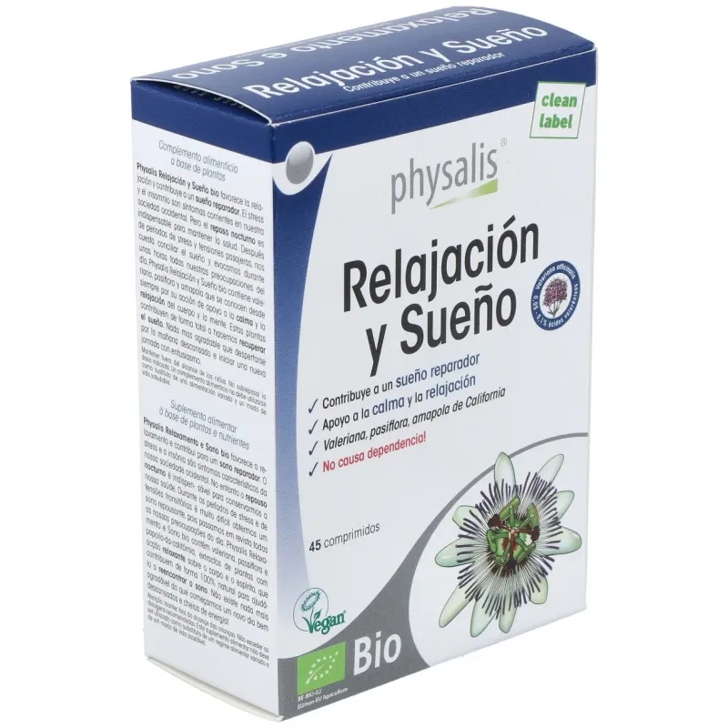 Physalis relajación y sueño bio 45 comprimidos | Farmacia Barata