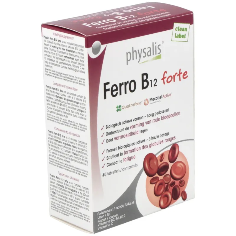 Physalis ferro b12 forte 60comp | Farmacia Barata
