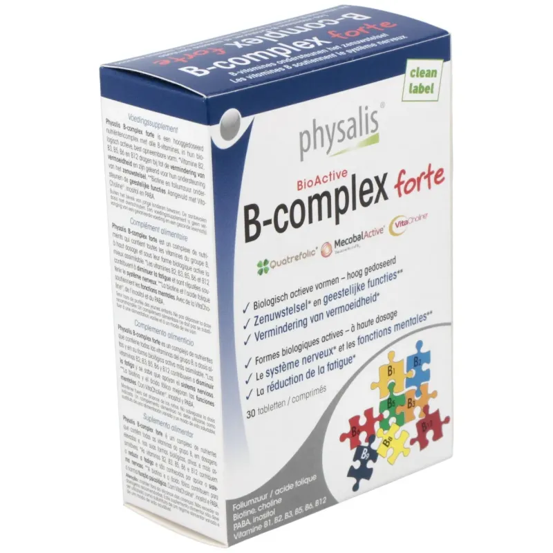 Physalis vitamina b complex forte 30comp | Farmacia Barata