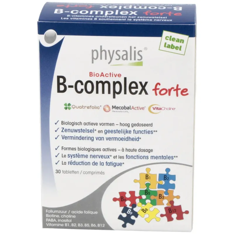 Physalis vitamina b complex forte 30comp | Farmacia Barata