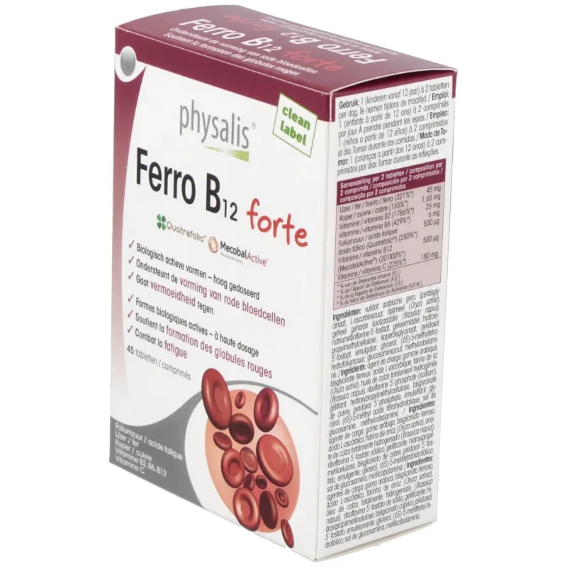 Physalis ferro b12 forte 60comp | Farmacia Barata