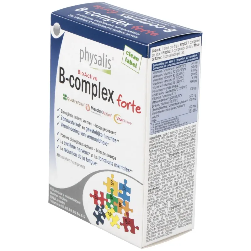 Physalis vitamina b complex forte 30comp | Farmacia Barata