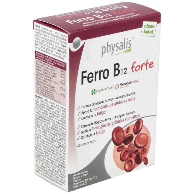 Physalis ferro b12 forte 60comp | Farmacia Barata