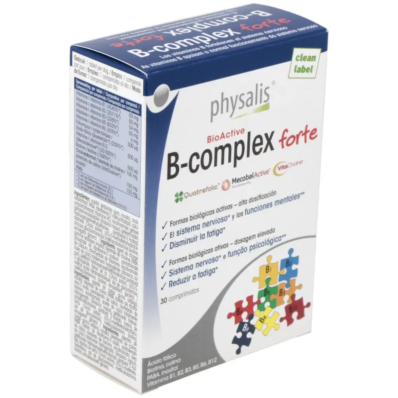 Physalis vitamina b complex forte 30comp | Farmacia Barata