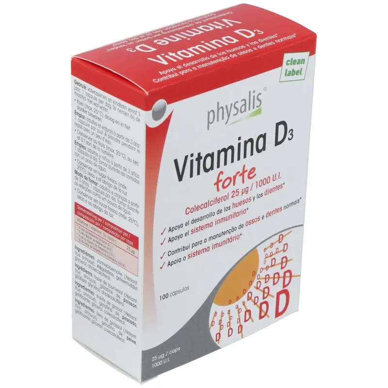 Physalis vitamina d3 forte 100caps | Farmacia Barata Physalis vitamina d3 forte 100caps | Farmacia Barata