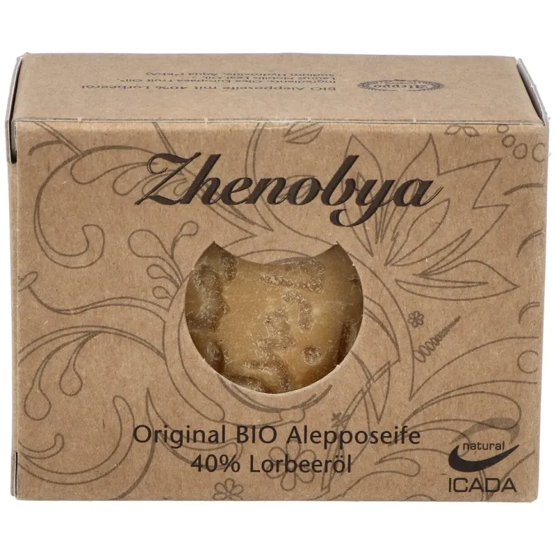 Zhenobya jabón de alepo 94% aceite de oliva 6% laurel bio 200g | Farmacia Barata