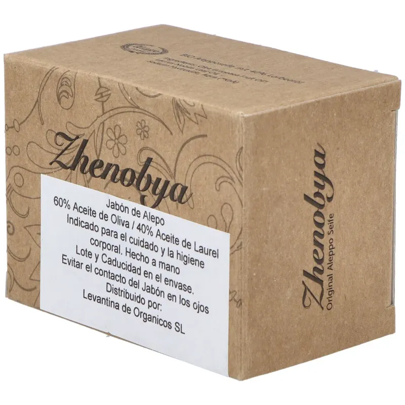 Zhenobya jabón de alepo 94% aceite de oliva 6% laurel bio 200g | Farmacia Barata