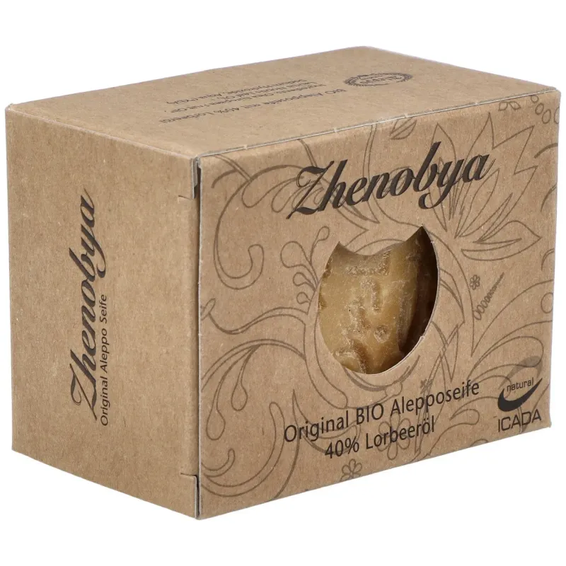 Zhenobya jabón de alepo 94% aceite de oliva 6% laurel bio 200g | Farmacia Barata