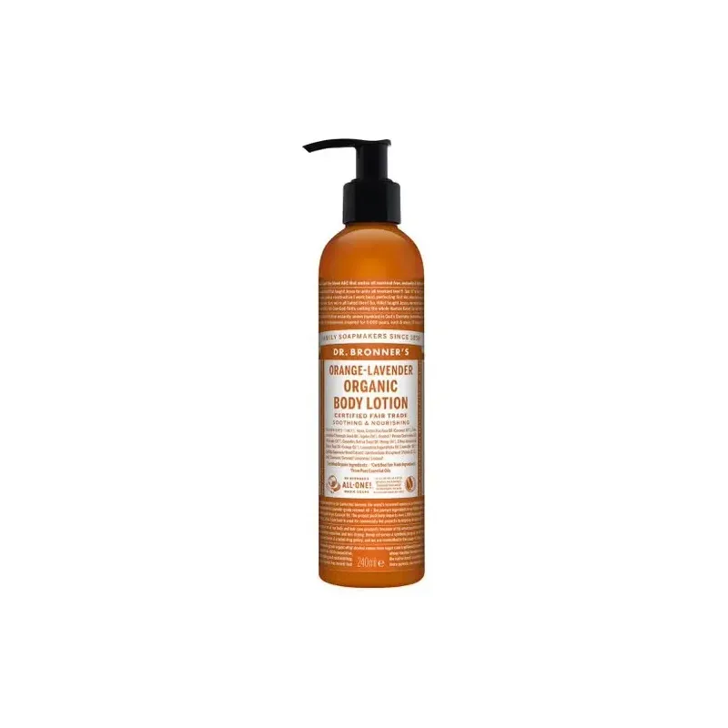 Dr. bronner's orange y lavender body lotion 240ml | Farmacia Barata