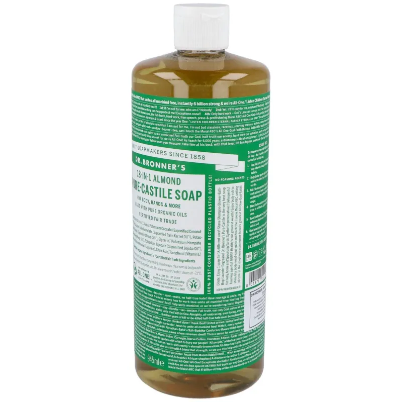 Dr. bronner's jabón líquido almendras bio 945ml | Farmacia Barata