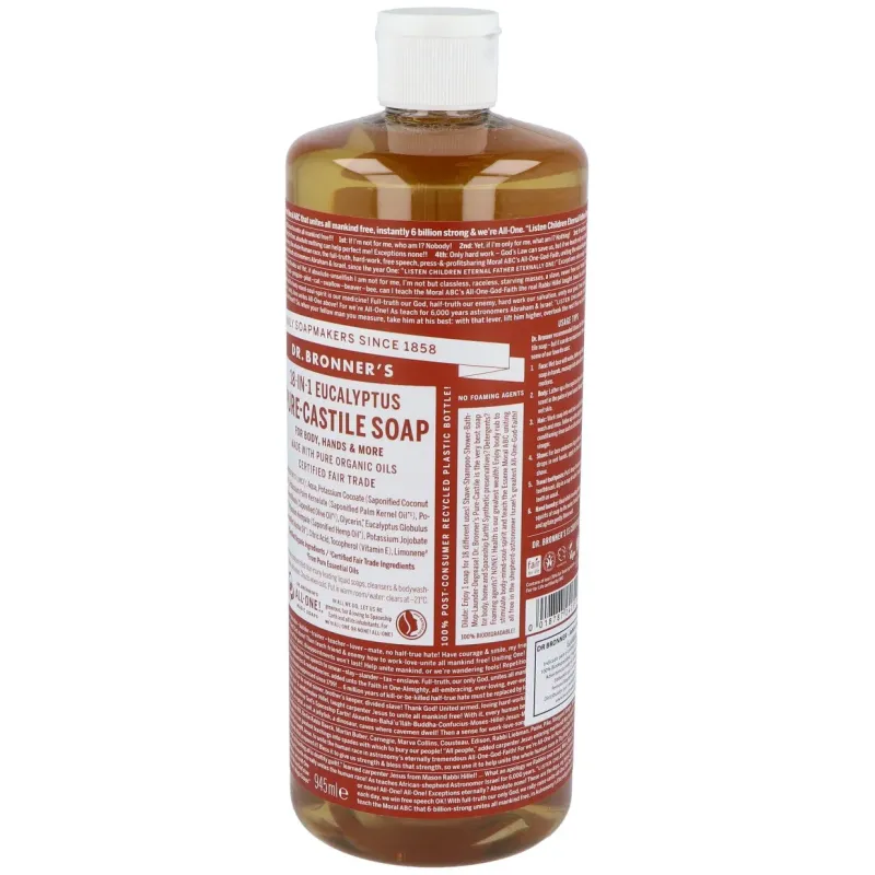 Dr. bronner's jabón líquido eucalipto bio 945ml | Farmacia Barata